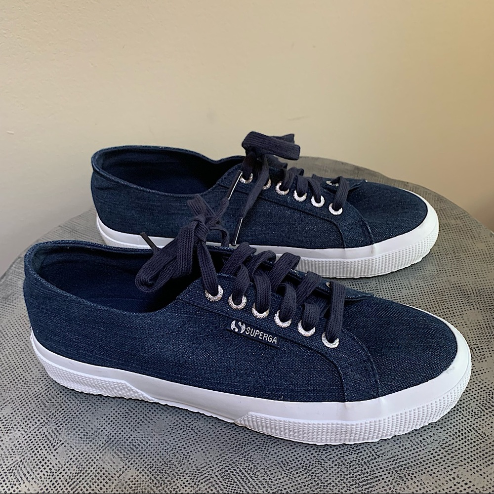 Superga Classic 39.5 ~  Blue Metallic 2750 Cotu Sneakers